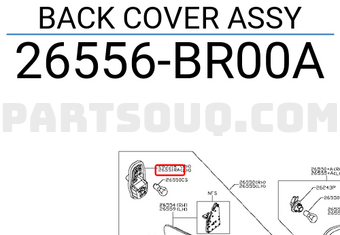Nissan 26556BR00A BACK COVER ASSY