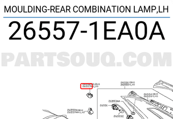 Nissan 265571EA0A MOULDING-REAR COMBINATION LAMP,LH