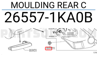 Nissan 265571KA0B MOULDING REAR C