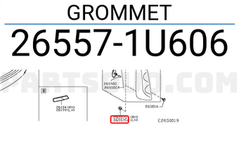 Nissan 265571U606 GROMMET