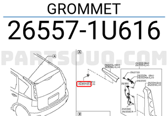 Nissan 265571U616 GROMMET