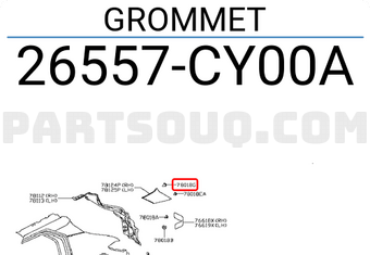 Nissan 26557CY00A GROMMET