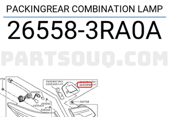 Nissan 265583RA0A PACKINGREAR COMBINATION LAMP