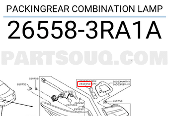 Nissan 265583RA1A PACKINGREAR COMBINATION LAMP