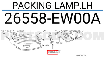Nissan 26558EW00A PACKING-LAMP,LH