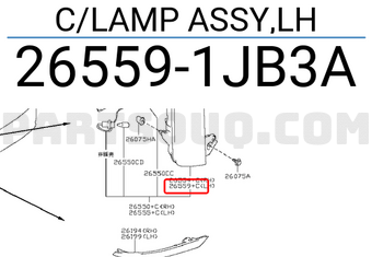 Nissan 265591JB3A C/LAMP ASSY,LH