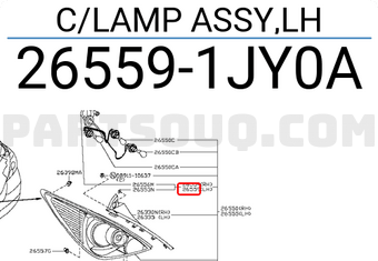 Nissan 265591JY0A C/LAMP ASSY,LH
