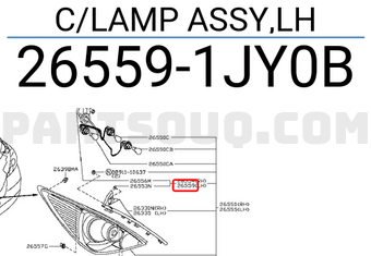 Nissan 265591JY0B C/LAMP ASSY,LH
