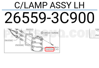 Nissan 265593C900 C/LAMP ASSY LH