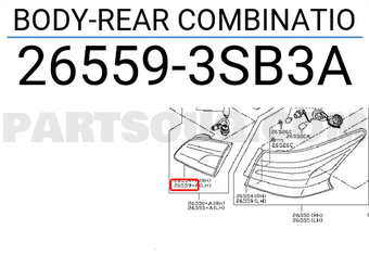 Nissan 265593SB3A BODY-REAR COMBINATIO