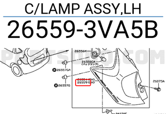 Nissan 265593VA5B C/LAMP ASSY,LH