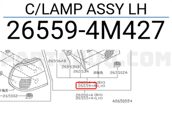 Nissan 265594M427 C/LAMP ASSY LH