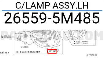 Nissan 265595M485 C/LAMP ASSY,LH