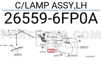 Nissan 265596FP0A C/LAMP ASSY,LH