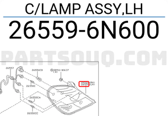 Nissan 265596N600 C/LAMP ASSY,LH