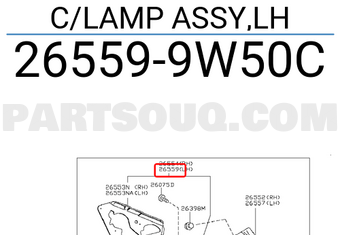 Nissan 265599W50C C/LAMP ASSY,LH