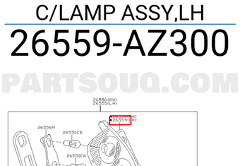 Nissan 26559AZ300 C/LAMP ASSY,LH