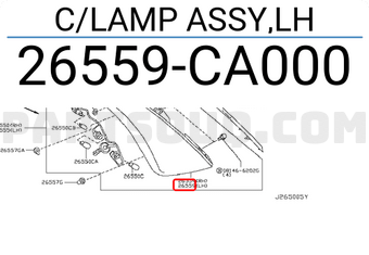 Nissan 26559CA000 C/LAMP ASSY,LH
