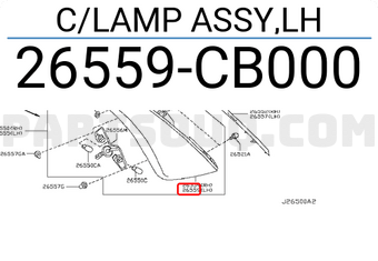 Nissan 26559CB000 C/LAMP ASSY,LH