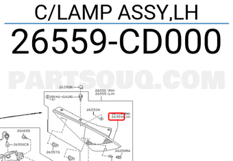Nissan 26559CD000 C/LAMP ASSY,LH