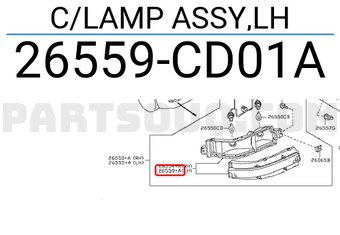 Nissan 26559CD01A C/LAMP ASSY,LH