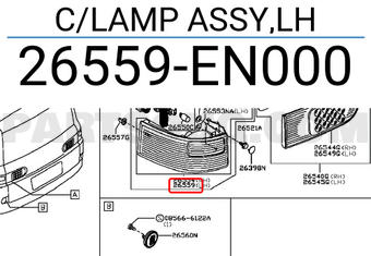 Nissan 26559EN000 C/LAMP ASSY,LH