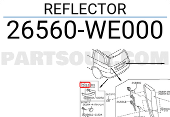 Nissan 26560WE000 REFLECTOR