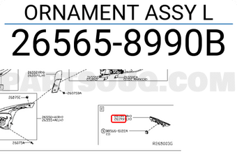 Nissan 265658990B ORNAMENT ASSY L