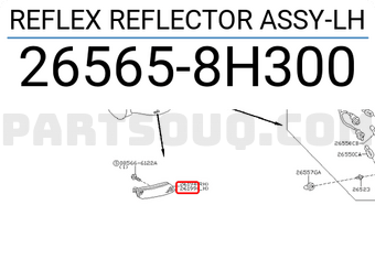 Nissan 265658H300 REFLEX REFLECTOR ASSY-LH