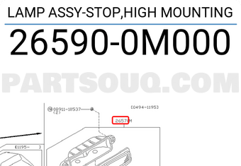 Nissan 265900M000 LAMP ASSY-STOP,HIGH MOUNTING