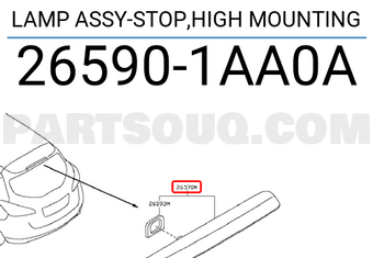 Nissan 265901AA0A LAMP ASSY-STOP,HIGH MOUNTING