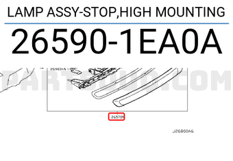 Nissan 265901EA0A LAMP ASSY-STOP,HIGH MOUNTING