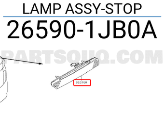 Nissan 265901JB0A LAMP ASSY-STOP