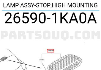 Nissan 265901KA0A LAMP ASSY-STOP,HIGH MOUNTING