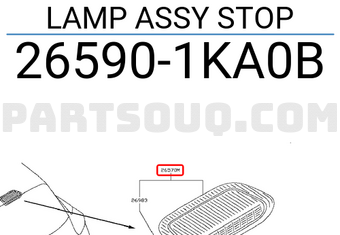 Nissan 265901KA0B LAMP ASSY STOP