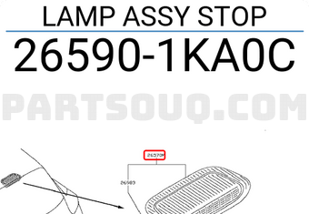 Nissan 265901KA0C LAMP ASSY STOP