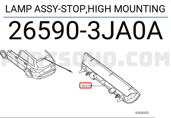 Nissan 265903JA0A LAMP ASSY-STOP,HIGH MOUNTING