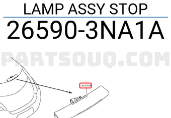 Nissan 265903NA1A LAMP ASSY STOP