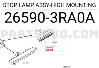 Nissan 265903RA0A STOP LAMP ASSY-HIGH MOUNTING