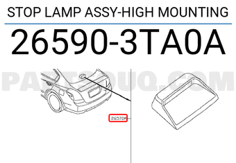 Nissan 265903TA0A STOP LAMP ASSY-HIGH MOUNTING