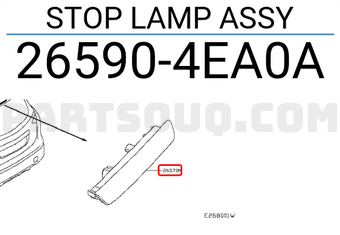 Nissan 265904EA0A STOP LAMP ASSY