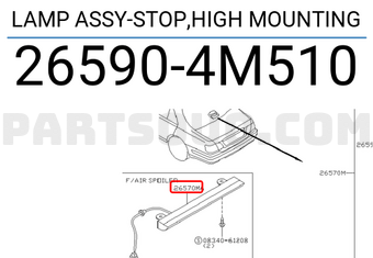 Nissan 265904M510 LAMP ASSY-STOP,HIGH MOUNTING