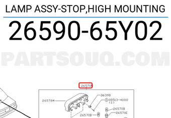 Nissan 2659065Y02 LAMP ASSY-STOP,HIGH MOUNTING