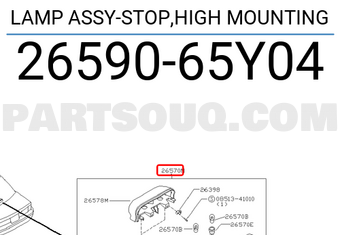 Nissan 2659065Y04 LAMP ASSY-STOP,HIGH MOUNTING