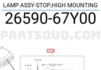 Nissan 2659067Y00 LAMP ASSY-STOP,HIGH MOUNTING