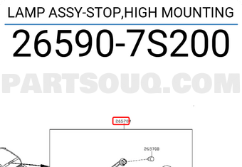Nissan 265907S200 LAMP ASSY-STOP,HIGH MOUNTING