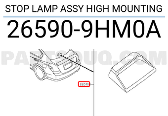Nissan 265909HM0A STOP LAMP ASSY HIGH MOUNTING