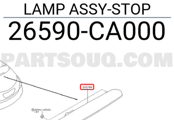 Nissan 26590CA000 LAMP ASSY-STOP