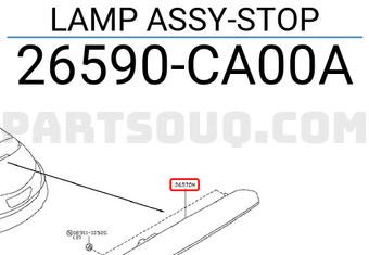Nissan 26590CA00A LAMP ASSY-STOP