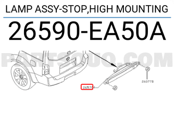 Nissan 26590EA50A LAMP ASSY-STOP,HIGH MOUNTING
